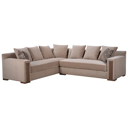 Transitional Divano Crema Sectional